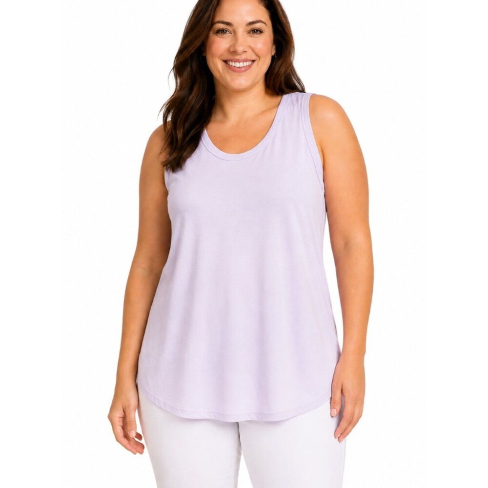 Athleta Pale Lilac Modal Blend Tank Top Size XL
